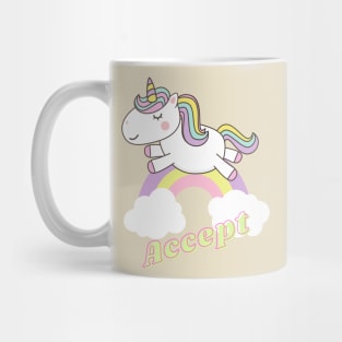 accept ll unicorn Mug